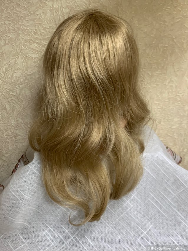 Парик синтетика на голову 46 см блонд длинный (фото 2)