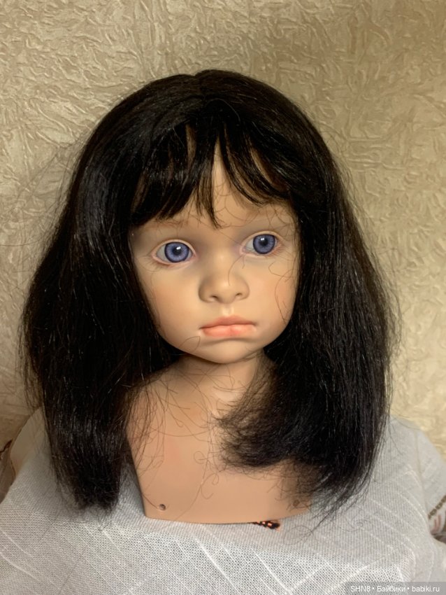 Парик синтетика 41-42 см каре черный