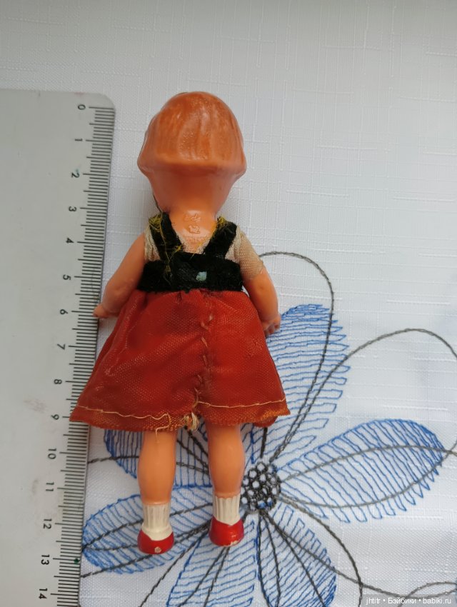 Кукла EDI Erich Dittmann 1960-ые г.г 12 см. Германия ГДР. Колкий пластик. Клеймо (фото 2)