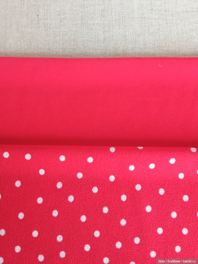 Лот тканей для кукольного рукоделия