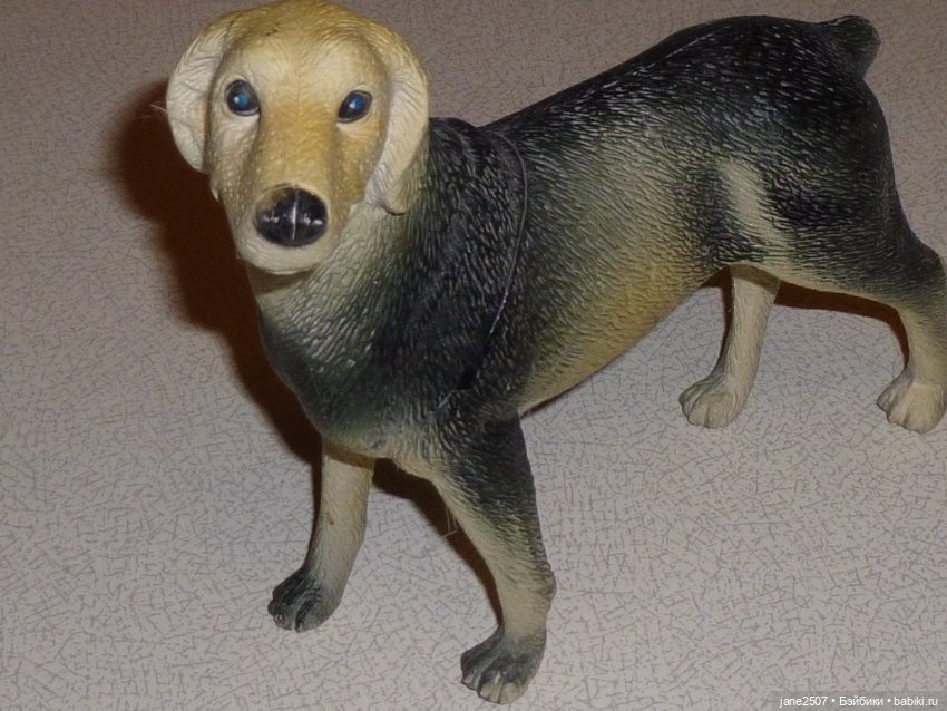 Собака - большая коллекционная фигурка - домашнее животное для кукол ростом 12-16 дюймов (фото 2)