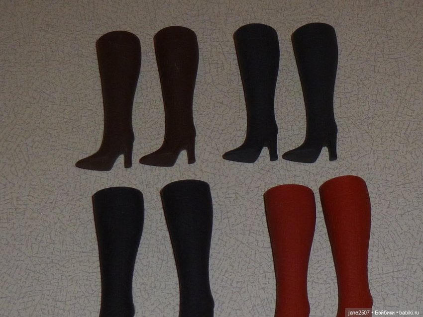 Фирменные сапоги Candi для Барби, FR, кукол 12 дюймов - лот из 5 пар (фото 3)