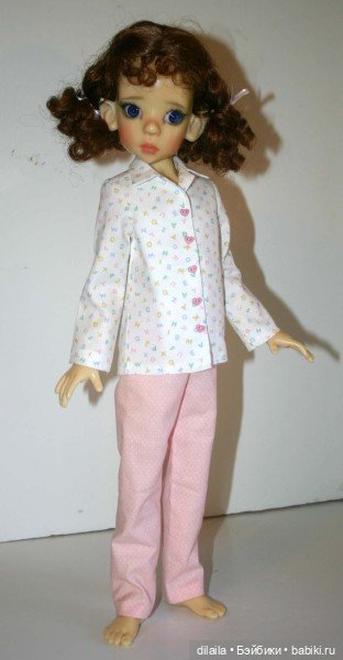 Выкройка PDF в натуральную величину / ночная рубашка, пижама и халат для куклы Kaye Wiggs (фото 4)