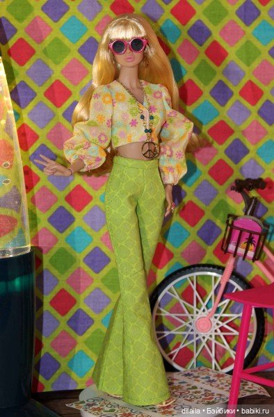 Выкройка PDF в натуральную величину / брюки клеш, топ, шляпа для куклы Поппи Паркер (фото 3)