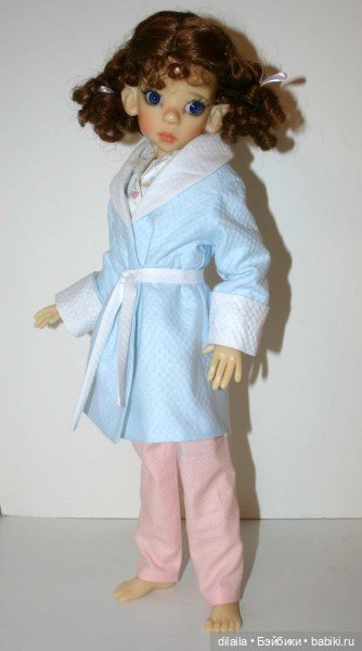 Выкройка PDF в натуральную величину / ночная рубашка, пижама и халат для куклы Kaye Wiggs (фото 3)