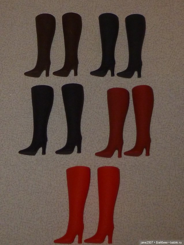 Фирменные сапоги Candi для Барби, FR, кукол 12 дюймов - лот из 5 пар (фото 2)