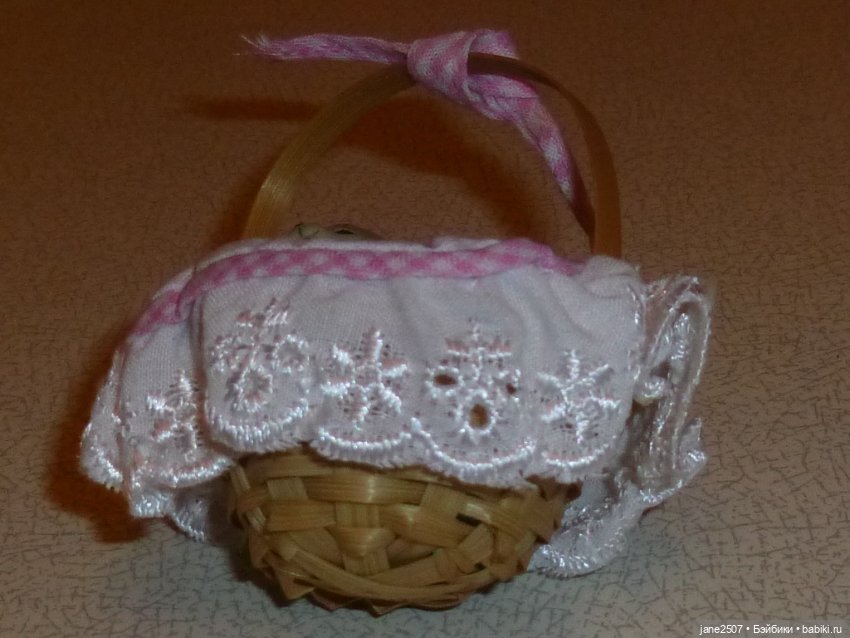 Фирменная плетеная корзина и домашнее животное из редкого аутфита Susie R&D - новое (фото 3)