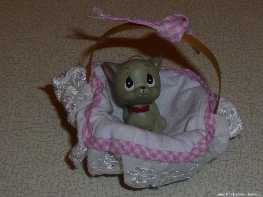 Фирменная плетеная корзина и домашнее животное из редкого аутфита Susie R&D - новое (фото 2)