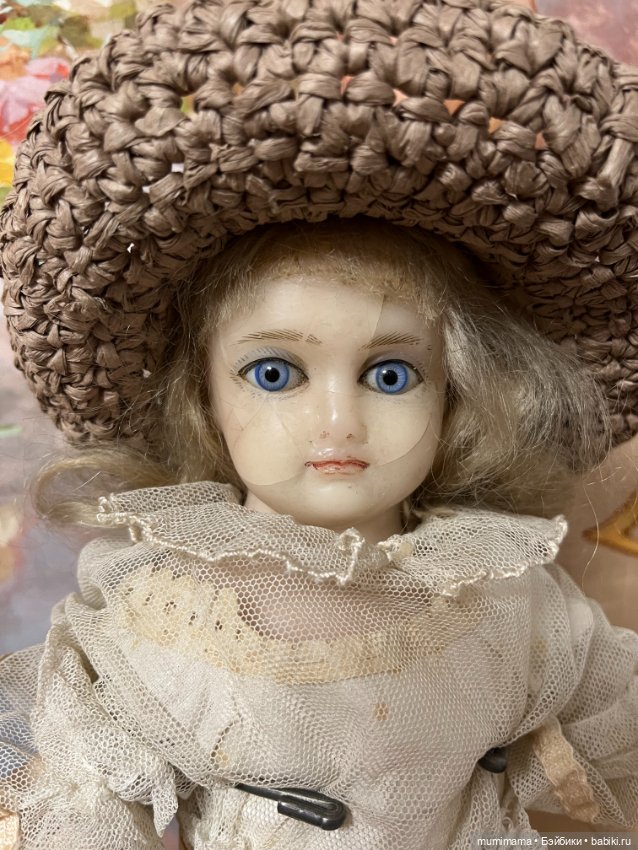 Антикварная восковая куколка рост 43 см (фото 2)