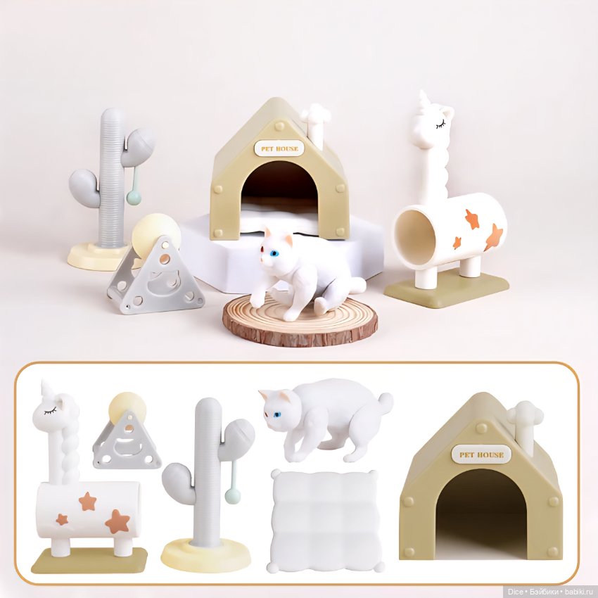 Шарнирный котик 1/6 с аксессуарами (2)