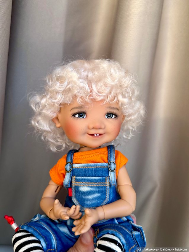 Парик для Meadow dolls Dumplings, Paola Reina и других куклой с ОГ 20 см (фото 5)