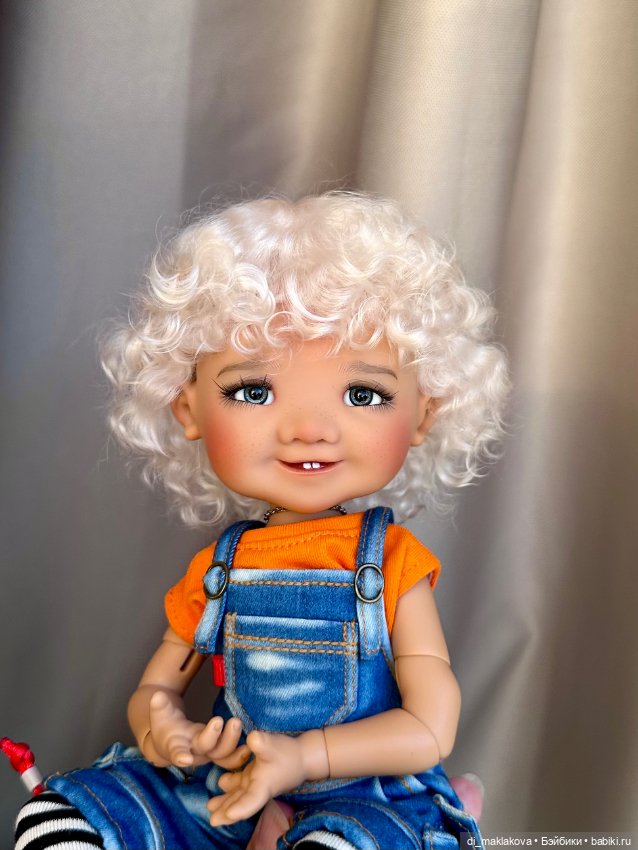 Парик для Meadow dolls Dumplings, Paola Reina и других куклой с ОГ 20 см (фото 6)