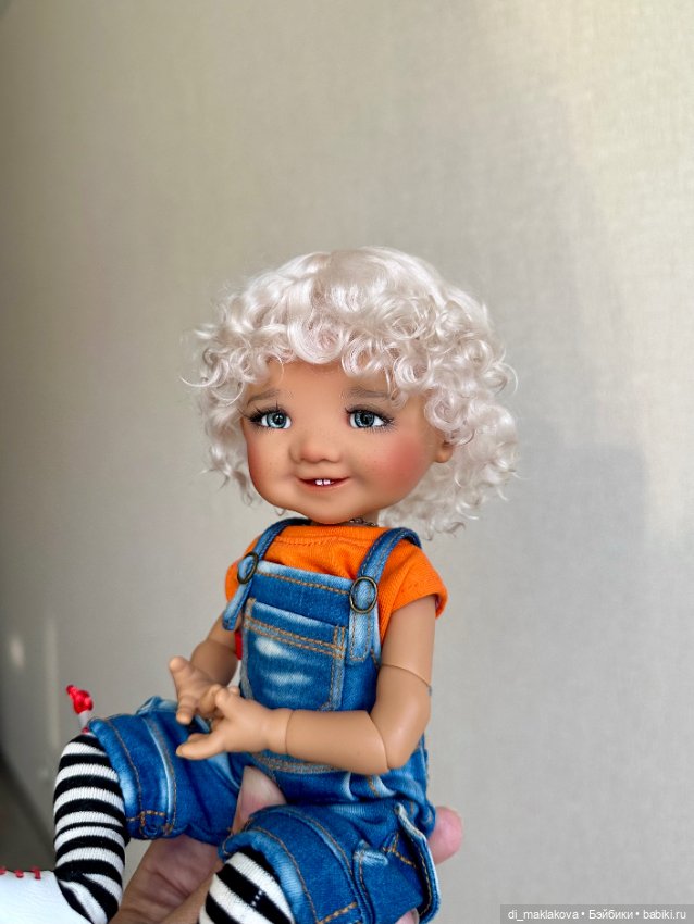 Парик для Meadow dolls Dumplings, Paola Reina и других куклой с ОГ 20 см (фото 3)