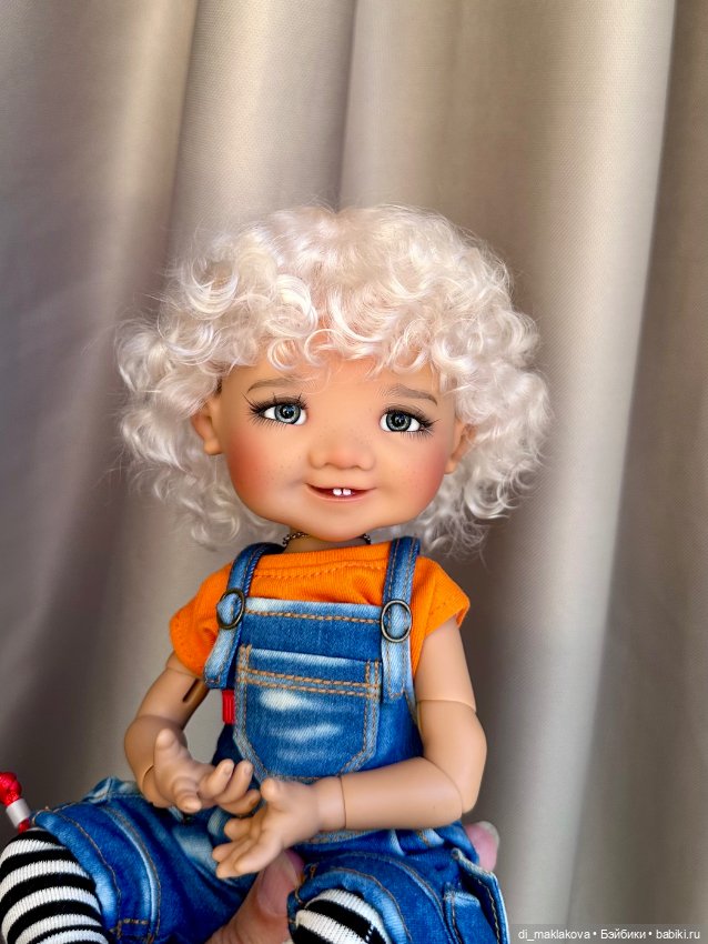 Парик для Meadow dolls Dumplings, Paola Reina и других куклой с ОГ 20 см (фото 4)