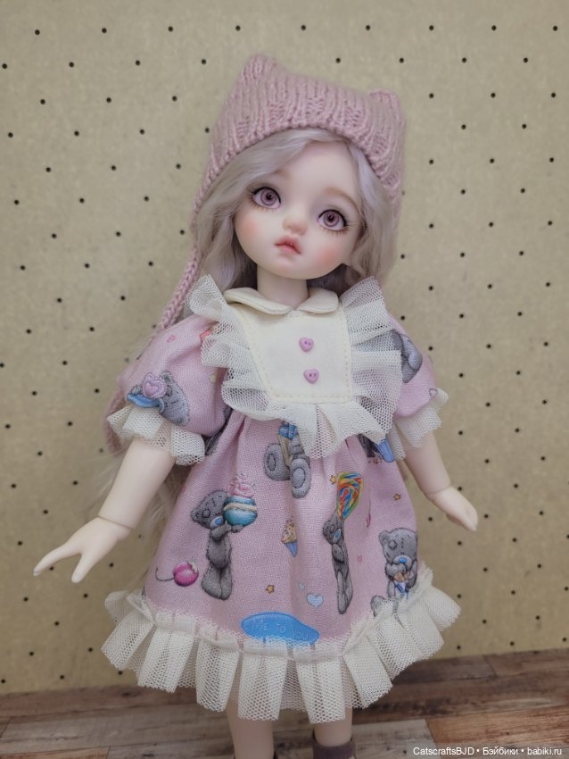 Платье с тедди для 1/6 yosd tiny bjd (фото 2)
