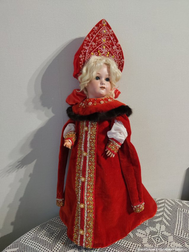 Русский костюм для антикварной куклы