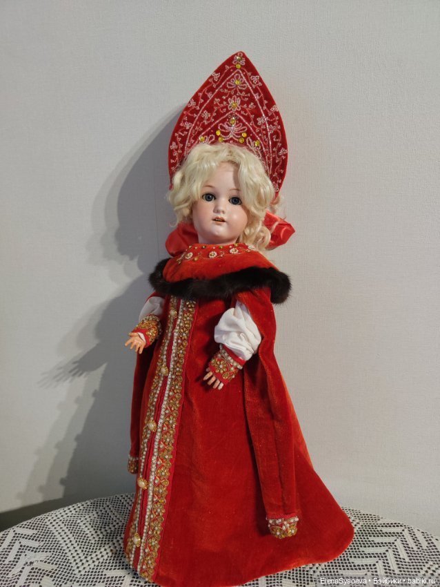Русский костюм для антикварной куклы (фото 3)
