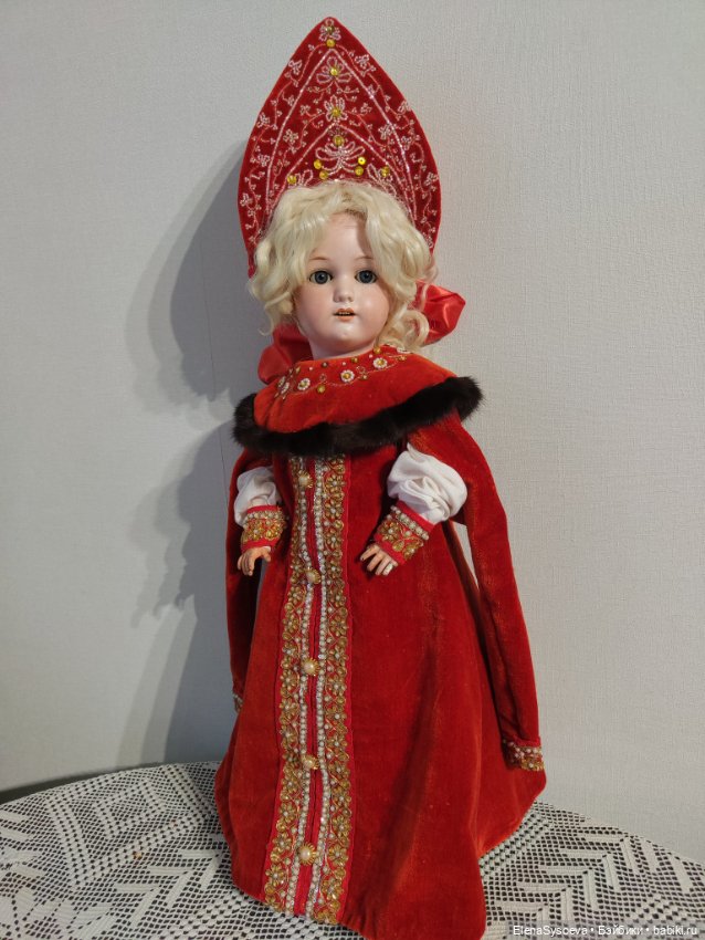 Русский костюм для антикварной куклы (фото 5)
