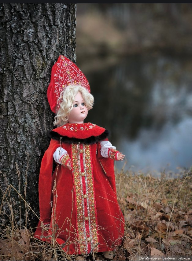 Русский костюм для антикварной куклы (фото 6)