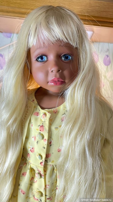 Роскошный длинный парик блонд светлый на голову 35-37 см (фото 2)