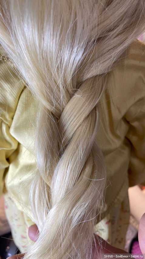 Роскошный длинный парик блонд светлый на голову 35-37 см (фото 7)