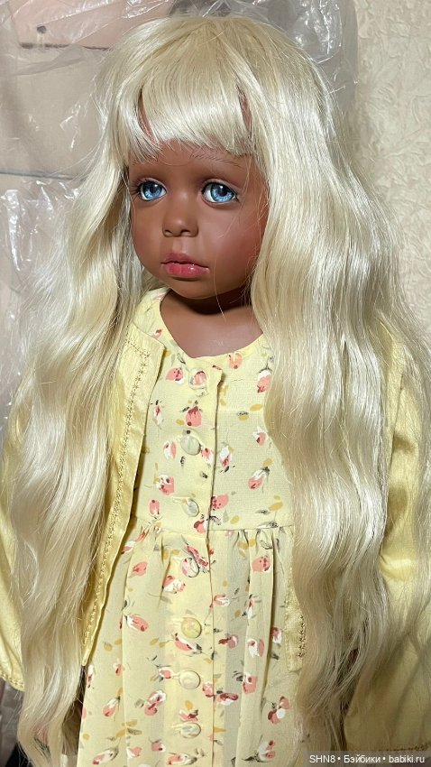 Роскошный длинный парик блонд светлый на голову 35-37 см (фото 9)