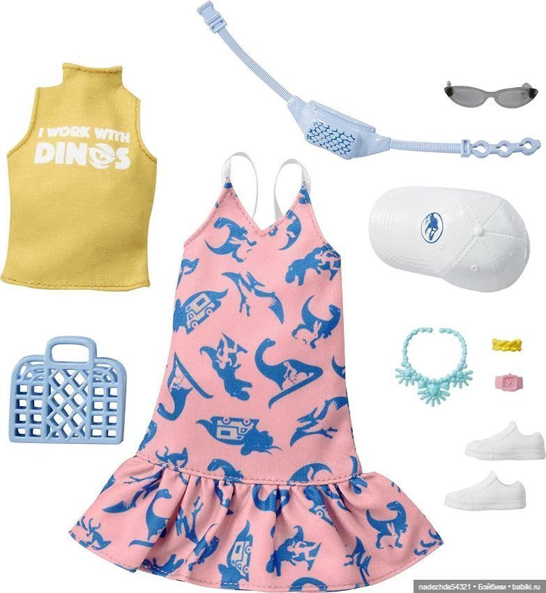 Набор одежды для Барби "Динозавры" платье и майка (фото 6)