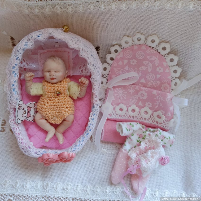 Мини Реборн Маленькая куколка младенец девочка (фото 5)