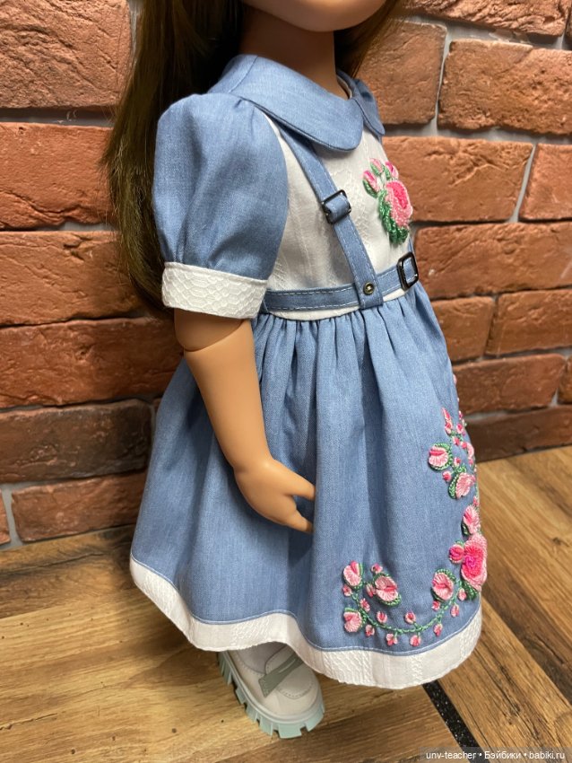 Джинсовое платье для Готц (фото 6)