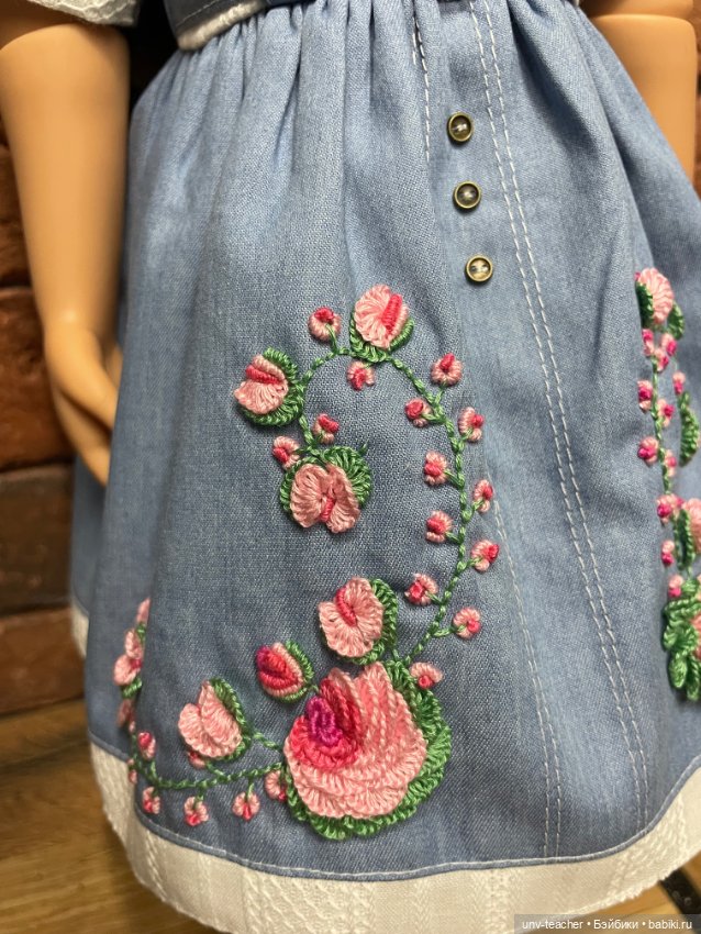 Джинсовое платье для Готц (фото 4)