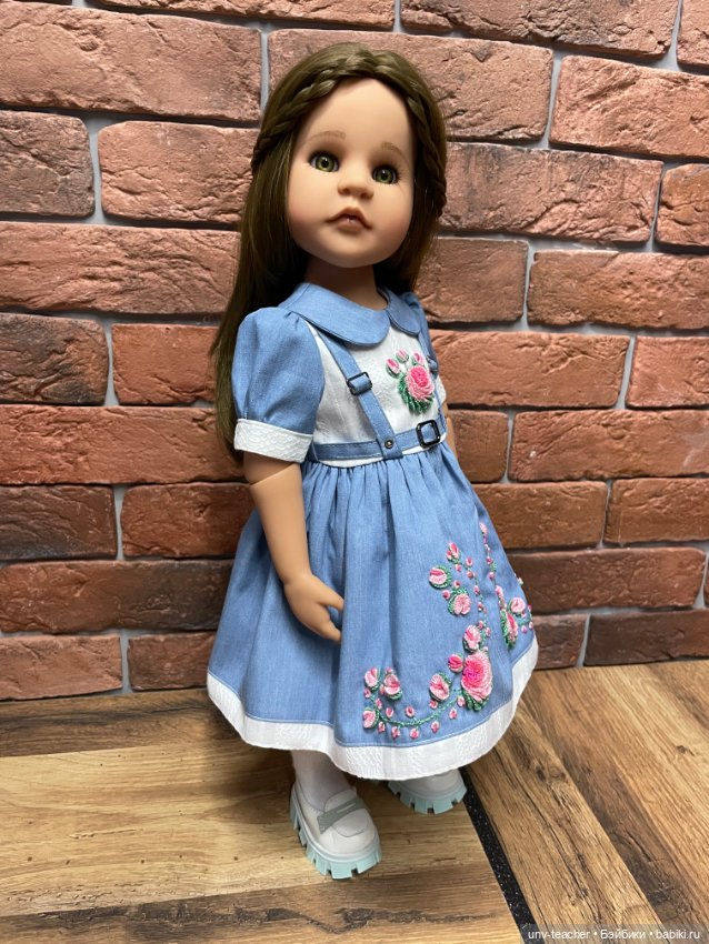 Джинсовое платье для Готц (фото 5)