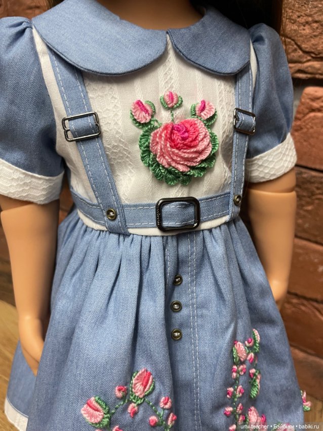 Джинсовое платье для Готц (фото 7)