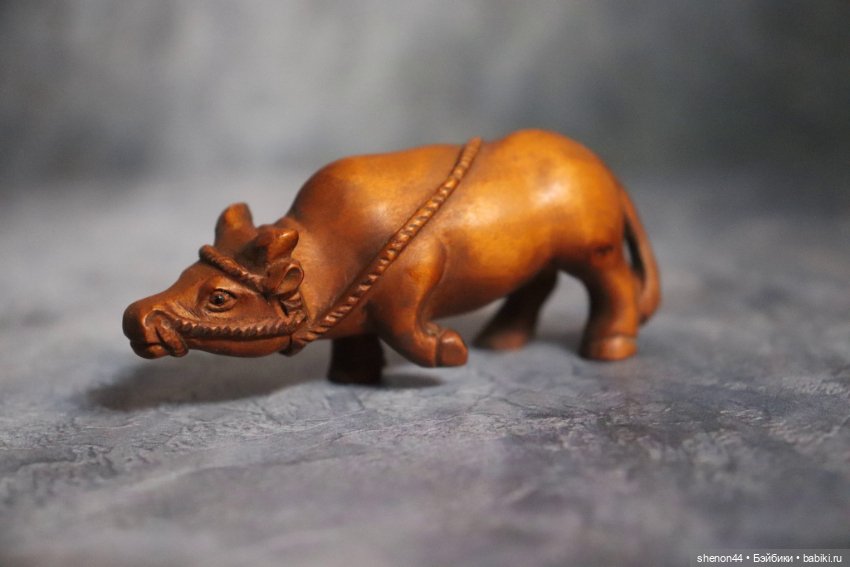 Нэцкэ "Буйвол".Животные восточного календаря (фото 6)