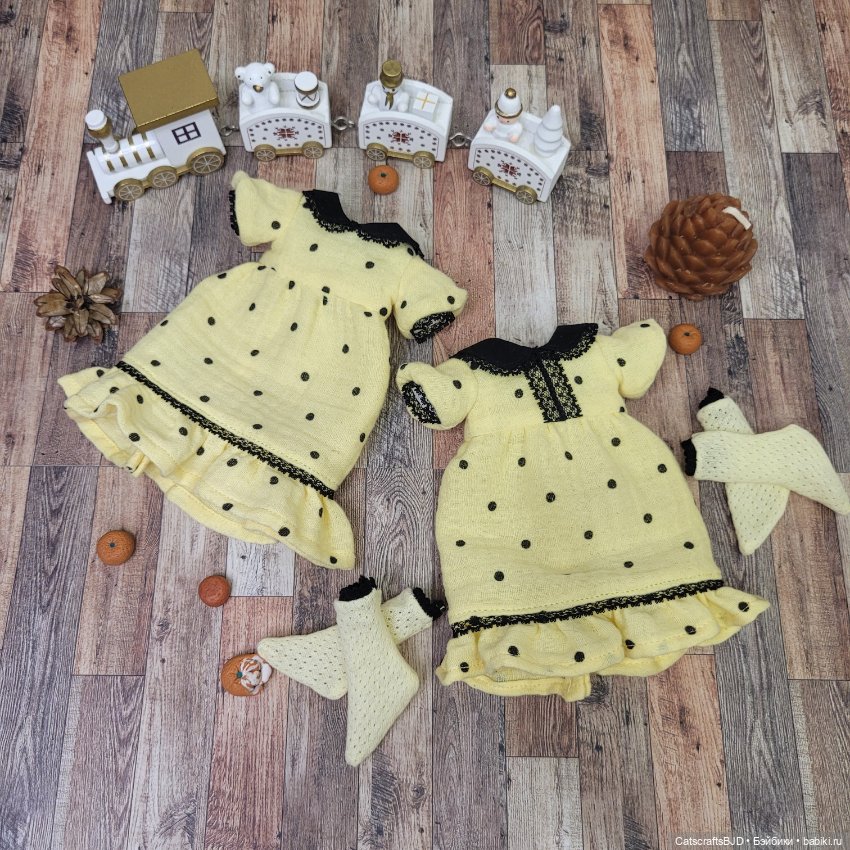 Платья горошек для 1/6 yosd tiny bjd (фото 4)