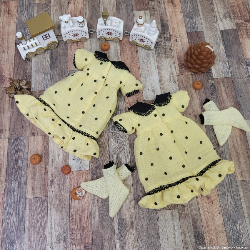 Платья горошек для 1/6 yosd tiny bjd (фото 5)