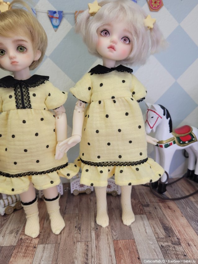 Платья горошек для 1/6 yosd tiny bjd (фото 2)