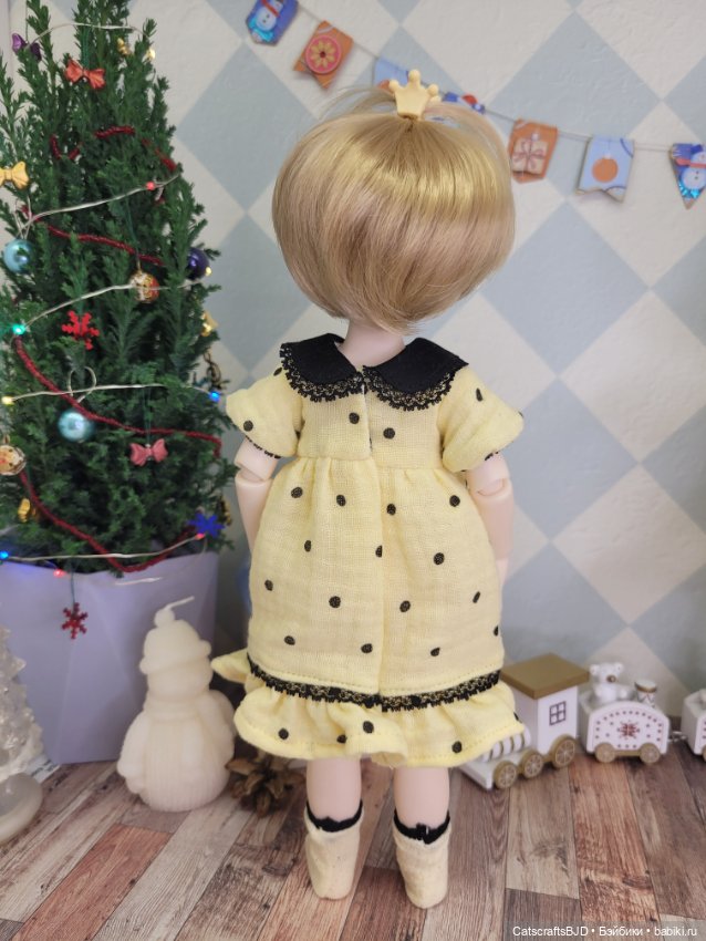 Платья горошек для 1/6 yosd tiny bjd (фото 3)