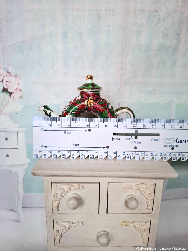 Чайник фарфор — Посуда для кукол (фото 4)