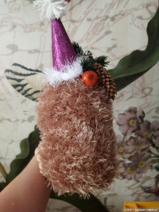 Новогодний ёжик — Авторские игрушки (фото 2)