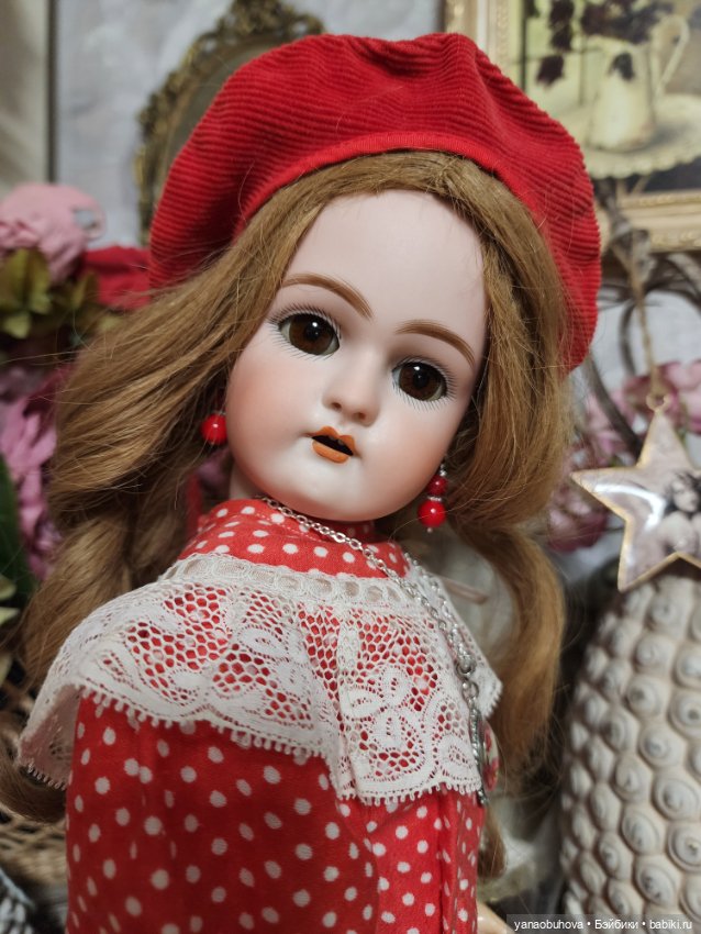 Антикварная куколка Хандверк 79, рост 45 см