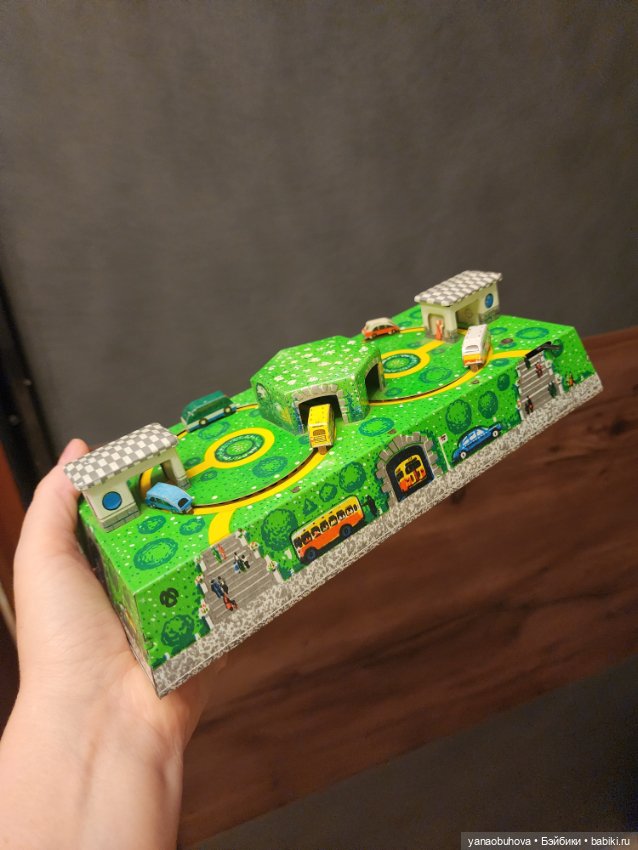 Винтажная заводная игрушка "Автотрасса", период СССР (фото 4)