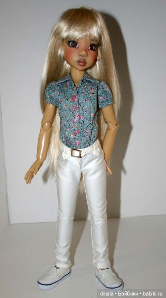 Выкройка PDF в натуральную величину / блузка и брюки для куклы Kaye Wiggs (фото 3)