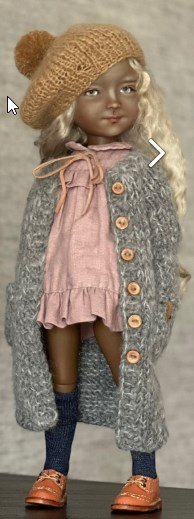 Вязаный кардиган для Руби Ред (37см) (фото 4)