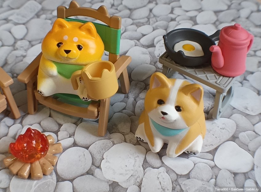 Полный сет фигурок "Собачки на пикнике" Гасяпон (Gashapon) (фото 2)