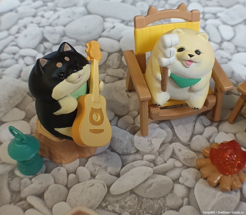 Полный сет фигурок "Собачки на пикнике" Гасяпон (Gashapon) (фото 3)