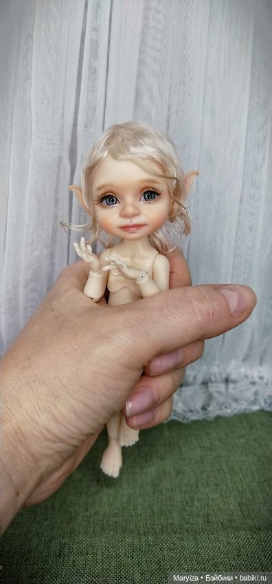 Эльфийский ребёнок БЖД из смолы Бублик (фото 2)