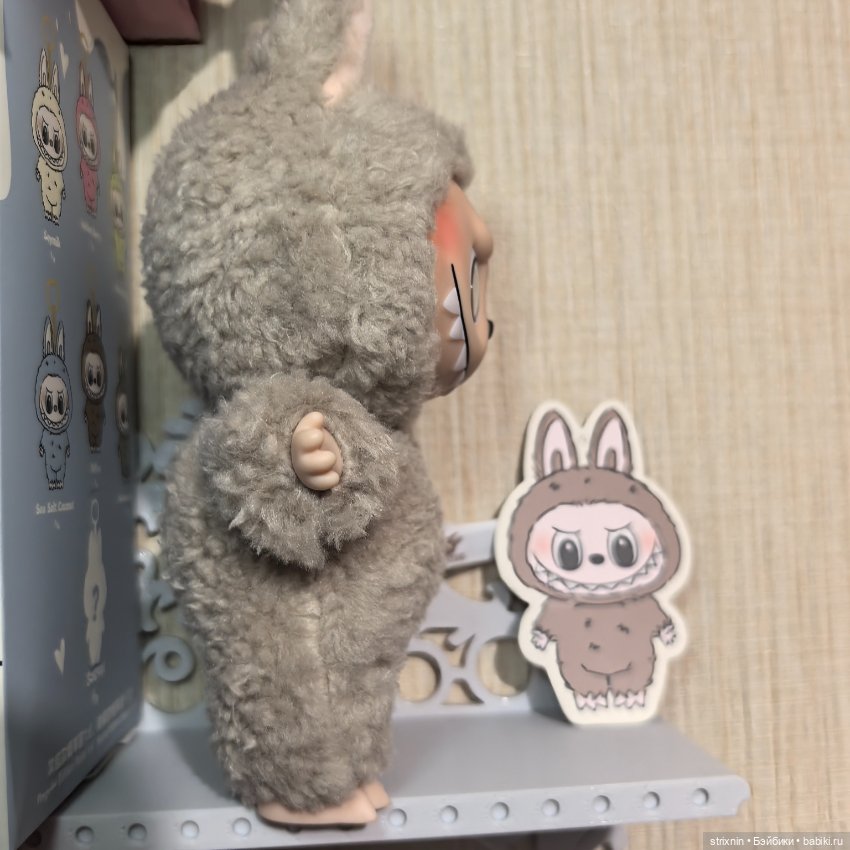 Labubu macaron sesame bean серенький (фото 5)
