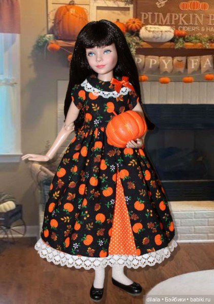 Выкройка PDF в натуральную величину / праздничное платье для куклы Тоннер 30 см (фото 3)