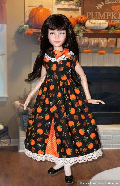 Выкройка PDF в натуральную величину / праздничное платье для куклы Тоннер 30 см (фото 2)