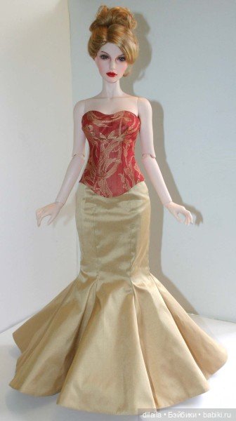 Выкройка PDF в натуральную величину / юбка и бюстье для куклы Иплхаус 1/3 EID BJD 65 см (фото 2)